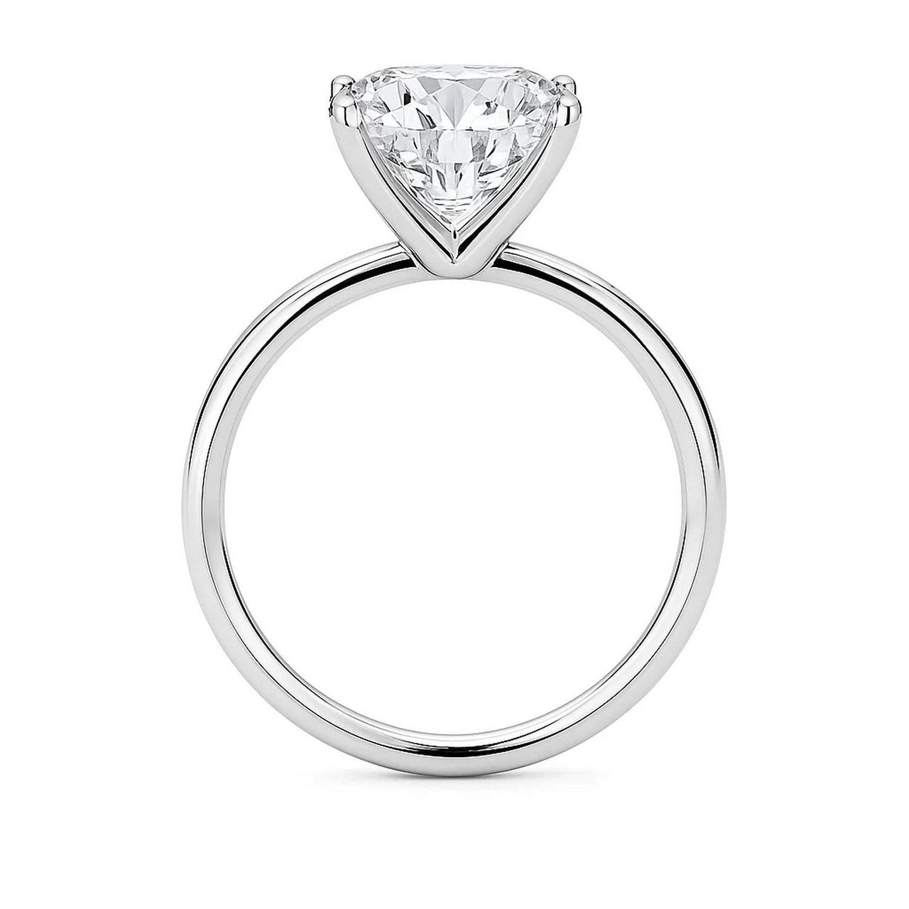 5 Carat Cushion Lab Grown IGI G/VS1 Diamond Solitaire Ring in 10K White Gold - KIAHMILLA