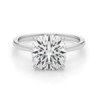 5 Carat Cushion Lab Grown IGI G/VS1 Diamond Solitaire Ring in 14K White Gold - KIAHMILLA