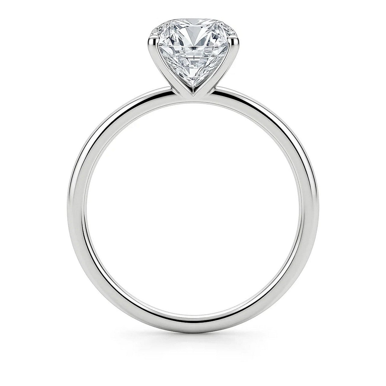 5 Carat Emerald Lab Grown IGI G/VS1 Diamond Solitaire Ring in 10K White Gold - KIAHMILLA