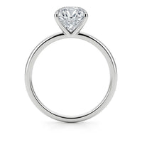 5 Carat Emerald Lab Grown IGI G/VS1 Diamond Solitaire Ring in 10K White Gold - KIAHMILLA