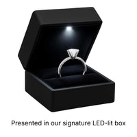5 Carat Emerald Lab Grown IGI G/VS1 Diamond Solitaire Ring in 10K White Gold - KIAHMILLA