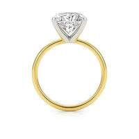 5 Carat Emerald Lab Grown IGI G/VS1 Diamond Solitaire Ring in 14K Yellow Gold - KIAHMILLA
