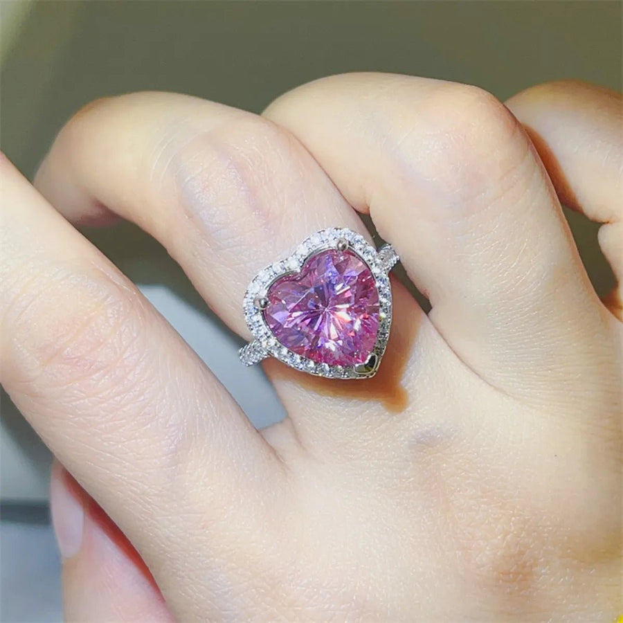 5 Carat Moissanite 925 Sterling Silver Heart Ring - Coolpeacock