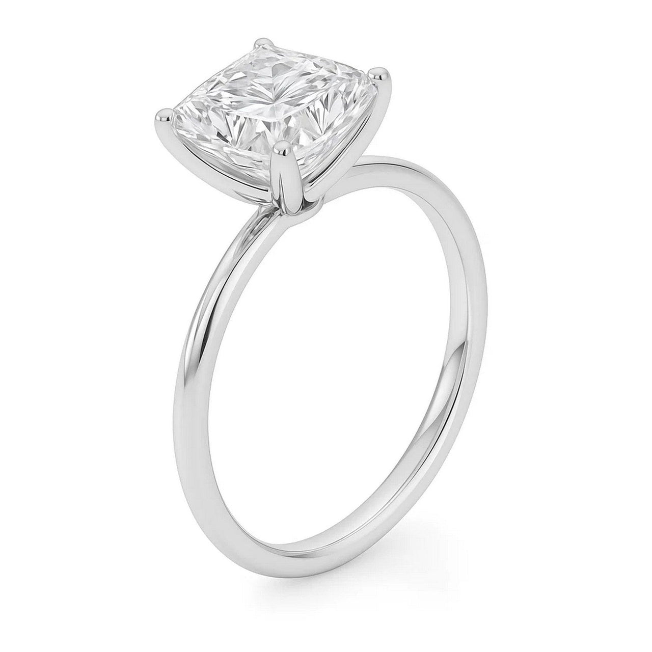 5 Carat Princess Lab Grown IGI G/VS1 Diamond Solitaire Ring in 10K White Gold - KIAHMILLA