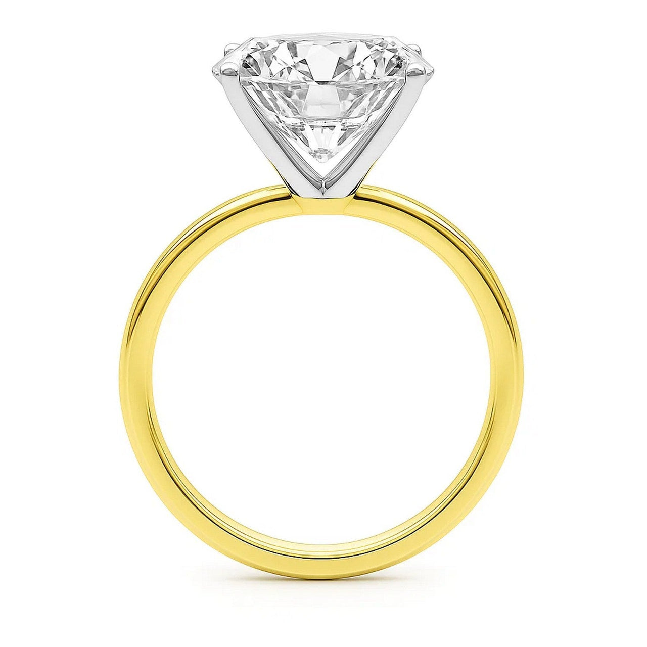 5 Carat Princess Lab Grown IGI G/VS1 Diamond Solitaire Ring in 10K Yellow Gold - KIAHMILLA