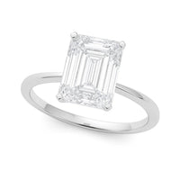 5 Carat Radiant Lab Grown IGI G/VS1 Diamond Solitaire Ring in 10K White Gold - KIAHMILLA