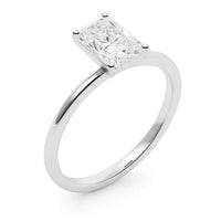 5 Carat Radiant Lab Grown IGI G/VS1 Diamond Solitaire Ring in 14K White Gold - KIAHMILLA