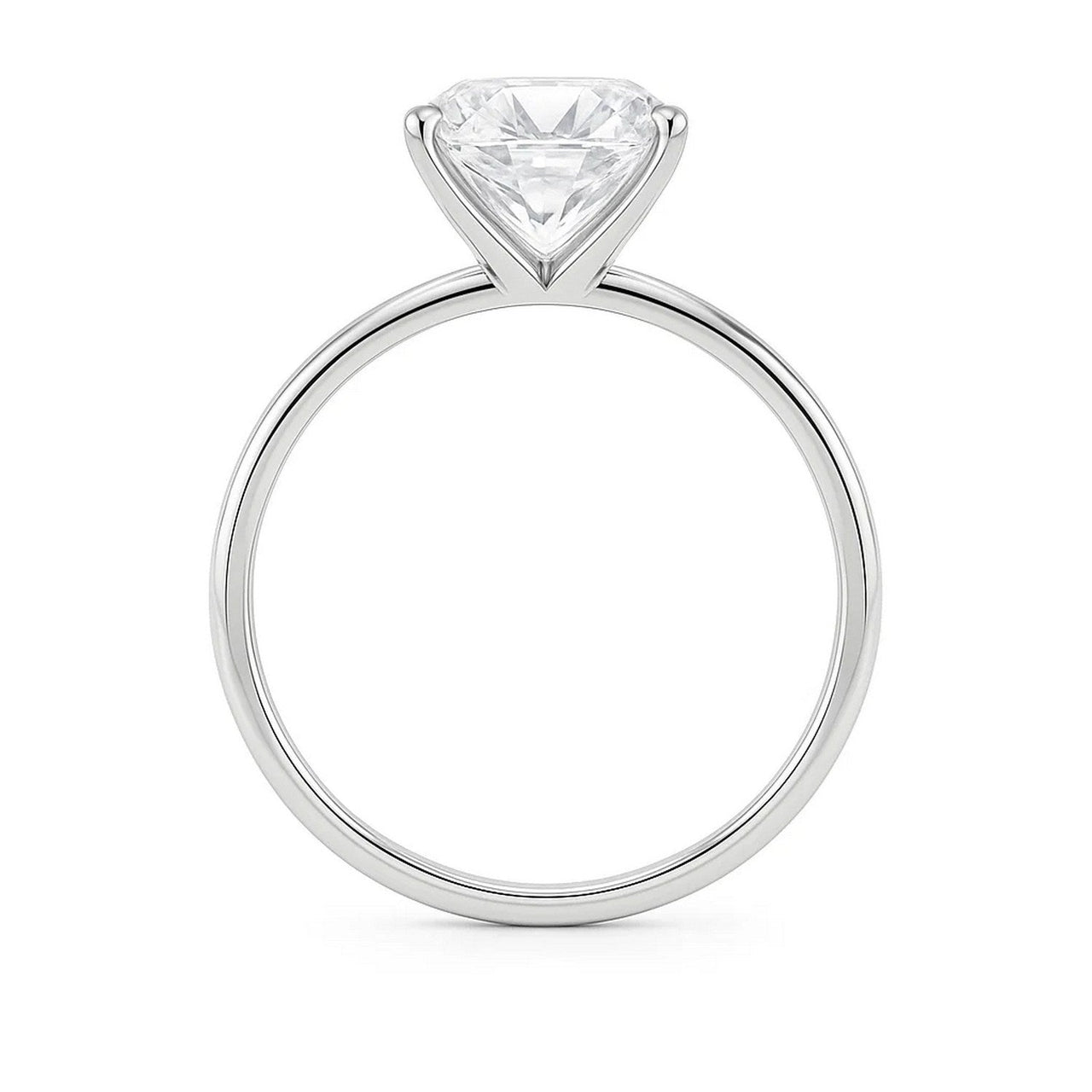 5 Carat Radiant Lab Grown IGI G/VS1 Diamond Solitaire Ring in 14K White Gold - KIAHMILLA