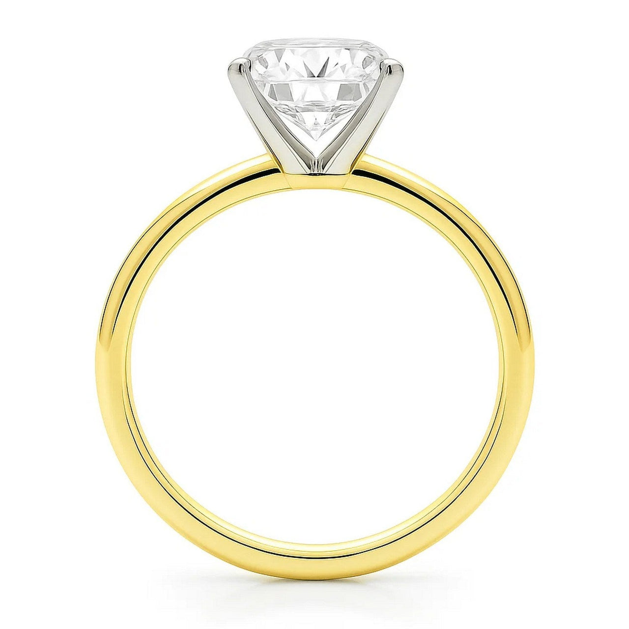 5 Carat Radiant Lab Grown IGI G/VS1 Diamond Solitaire Ring in 14K Yellow Gold - KIAHMILLA