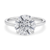 5 Carat Round Lab Grown IGI G/VS1 Diamond Solitaire Ring in 10K White Gold - KIAHMILLA