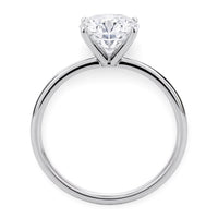 5 Carat Round Lab Grown IGI G/VS1 Diamond Solitaire Ring in 10K White Gold - KIAHMILLA