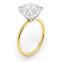 5 Carat Round Lab Grown IGI G/VS1 Diamond Solitaire Ring in 10K Yellow Gold - KIAHMILLA