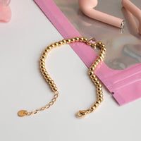 5 - Piece 18K Gold - Plated Stainless Steel Inlaid Zircon Bracelet - Coolpeacock