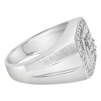 14K White Gold Men's Diamond Band Ring (1 cttw, H-I Color, SI1-I2 Clarity)