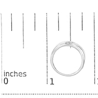 Men's .925 Sterling Silver 1/6 Cttw 3 Stone Diamond Band Ring (H-I Color, I1-I2 Clarity)