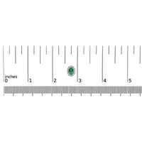 10K White Gold 5x3 MM Oval Cut Birthstone and Diamond Halo Stud Earrings (I-J Color, I1-I2 Clarity)