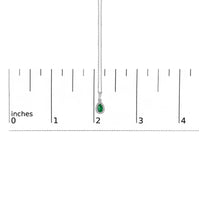 10K White Gold 5x3mm Gemstone and Diamond Accent Halo Pear Shape 18