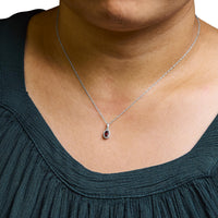 10K White Gold 5x3mm Gemstone and Diamond Accent Halo Oval Shape 18
