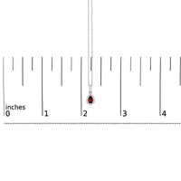 10K White Gold 5x3mm Gemstone and Diamond Accent Halo Pear Shape 18