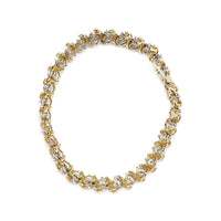 14K Yellow Gold 10.0 Cttw 2-Prong Set Round Cut Diamond S-Link Bracelet (J-K Color, SI2-I1 Clarity) -7.5