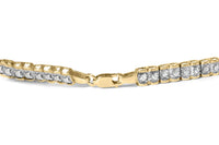 10K Yellow Gold 1.00 Cttw Round-Cut Diamond Link Bracelet (I-J Color, I3-Promo Clarity) - Size 7