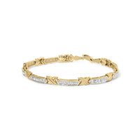 10K Yellow Gold 1/2 Cttw Diamond X-Link 7