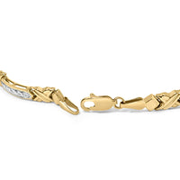 10K Yellow Gold 1/2 Cttw Diamond X-Link 7