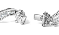 14K White Gold 2.00 Cttw Baguette-Cut Spiral Link 7