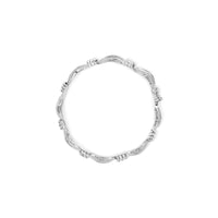 14K White Gold 2.00 Cttw Baguette-Cut Spiral Link 7