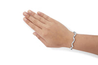 14K White Gold 2.00 Cttw Baguette-Cut Spiral Link 7