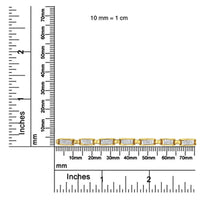 10K Yellow Gold 2.0 Cttw Invisible-Set Princess Cut Diamond Rectangular Link Bracelet (I-J Color, SI2-I1 Clarity) - 7