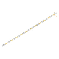 14K Two-Tone Gold 1.00 Cttw Princess-Cut Diamond Chain Link 7