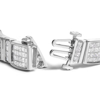14K White Gold 7.0 Cttw Princess Cut Diamond 7
