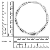 14K White Gold 2.00 Cttw Invisble-Set Princess Diamond Link Bracelet (I1-I2 Clarity, I-J Color) - 7.25