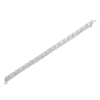 .925 Sterling Silver 2.0 cttw Diamond Double Wrap S Curve Link Bracelet (I-J Color, I3 Clarity) -7.25