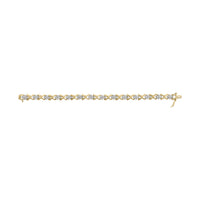 10k Yellow Gold Plated .925 Sterling Silver 2.00 Cttw Round-Cut Diamond Link 7