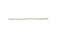 14K Yellow Gold Princess and Baguette Cut Diamond Beaded Bracelet (3.00 cttw, H-I Color, SI1-SI2 Clarity)