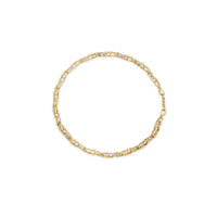 10K Yellow Gold 1.00 Cttw Diamond Cluster X Link Tennis Link 7.50