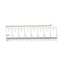 .925 Sterling Silver 1/2 Cttw Diamond Contoured Double Wave Link 7