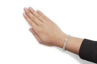 14K Two Tone Gold 3.00 Cttw Diamond Multi Row and S Link Bracelet (H-I Color, I1-I2 Clarity) - 7