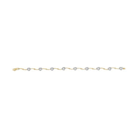 10k Two-Tone Gold 1/3 Cttw Diamond Pave Set Heart S-Link 7.25