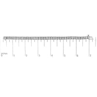 14K Gold 3.0 Cttw Princess Cut Quad Invisible Set Tennis Bracelet (H-I Color, SI1-SI2 Clarity) - 7”