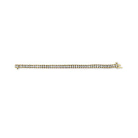 14K Gold 3.0 Cttw Princess Cut Quad Invisible Set Tennis Bracelet (H-I Color, SI1-SI2 Clarity) - 7”