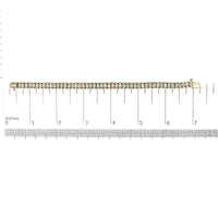 14K Gold 3.0 Cttw Princess Cut Quad Invisible Set Tennis Bracelet (H-I Color, SI1-SI2 Clarity) - 7”