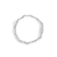 14K White Gold 3/4 Cttw Diamond Open Paperclip Link 7