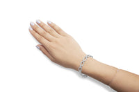 14K White Gold 3/4 Cttw Diamond Open Paperclip Link 7