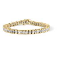 14K Yellow Gold 2.00 Cttw Princess-Cut Diamond Classic Link 7