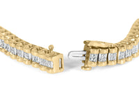14K Yellow Gold 2.00 Cttw Princess-Cut Diamond Classic Link 7