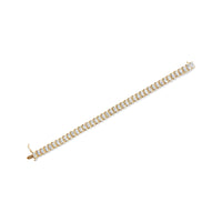 14K Gold 5.00 Cttw Square Princess Cut White Diamond Rectangular Invisible Set Link Tennis Bracelet (H-I Color, SI2-I1 Clarity) - 7.5” Inches