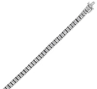 14K White Gold 3.00 Cttw Princess Diamond Composite Link Tennis Bracelet (I-J Color, I1-I2 Clarity) - 7.25